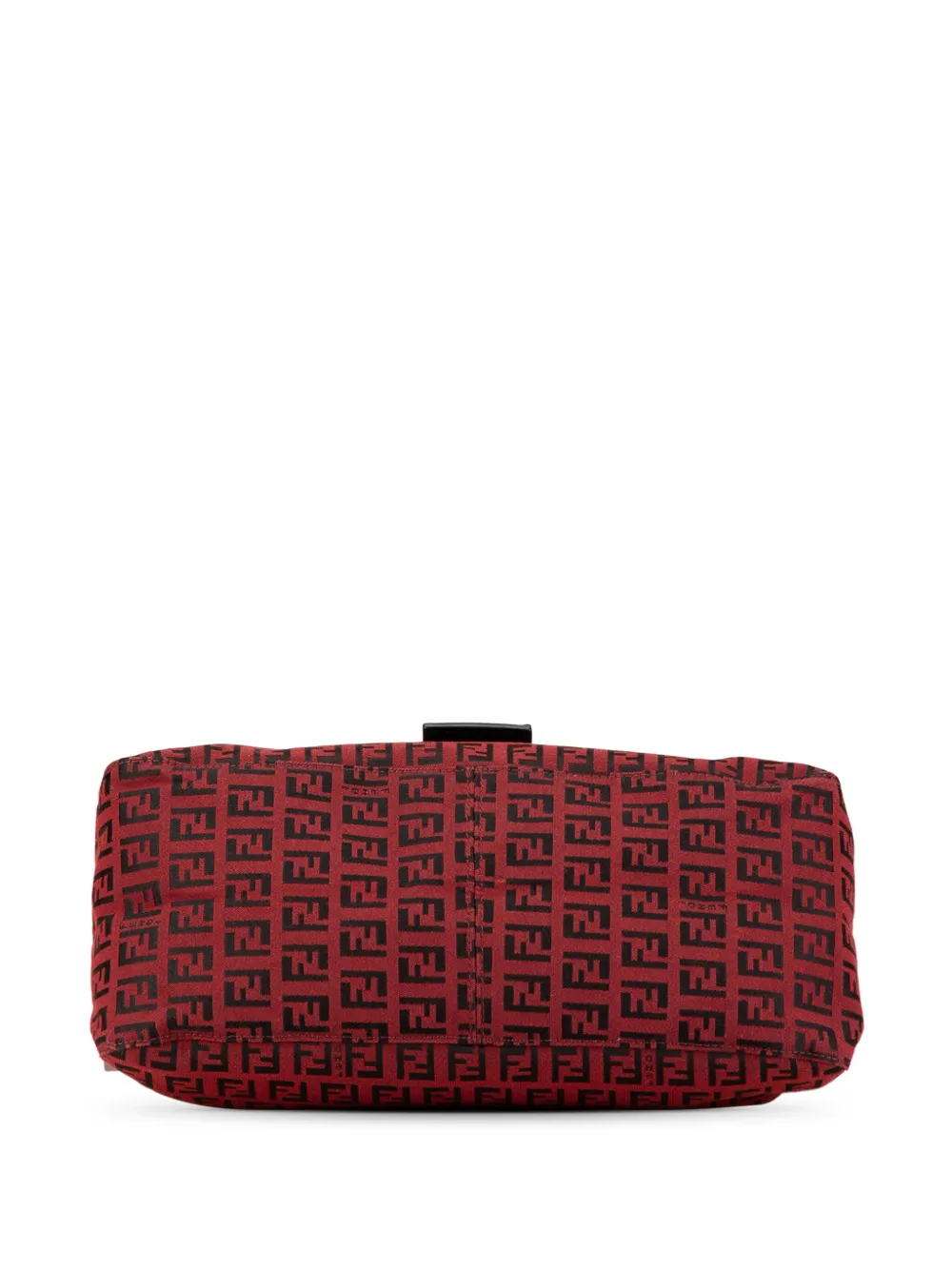 Pre-owned Fendi 2000-2010 Zucchino Canvas Mamma Forever Shoulder Bag In Black