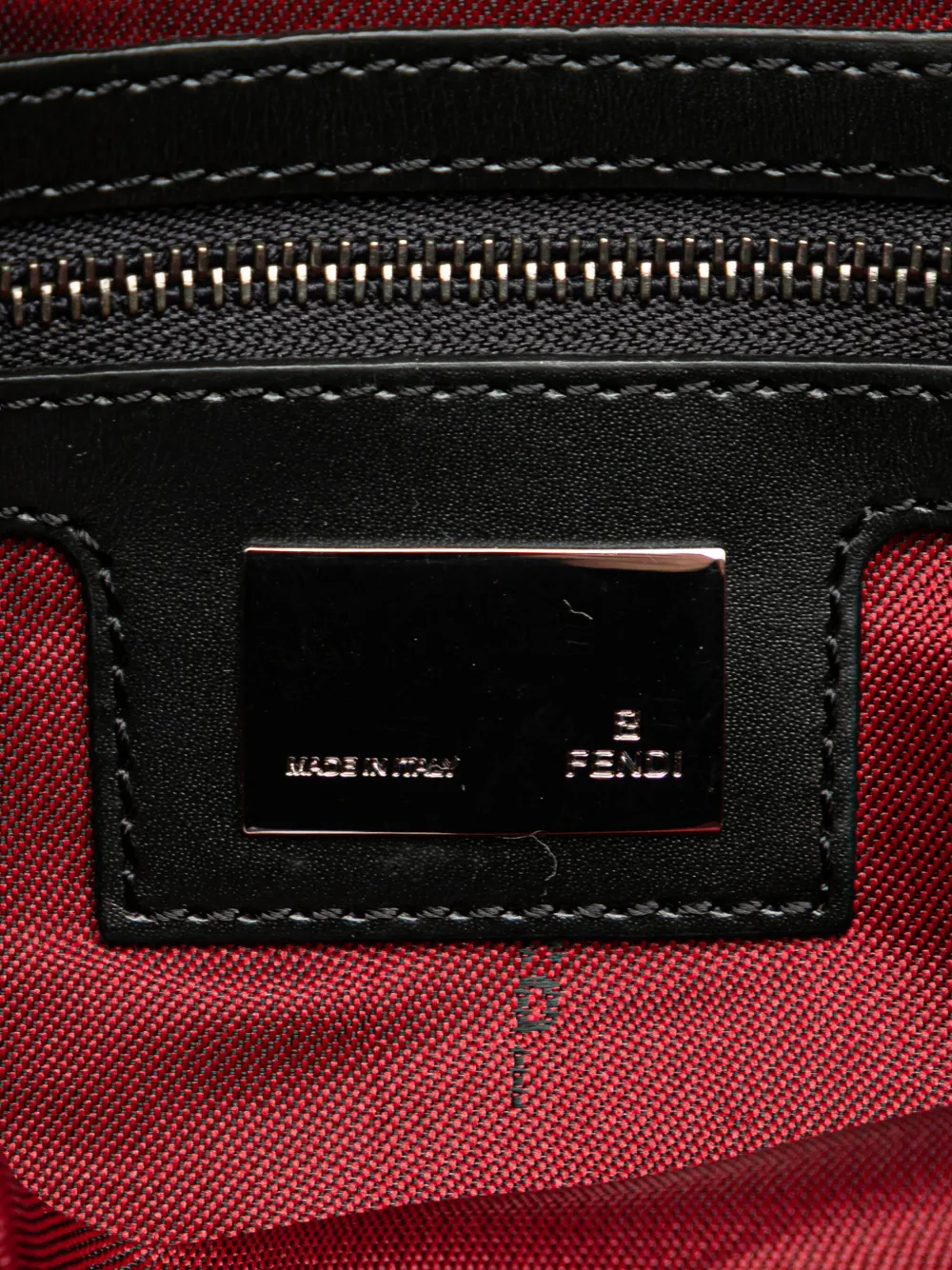 Pre-owned Fendi 2000-2010 Zucchino Canvas Mamma Forever Shoulder Bag In Black