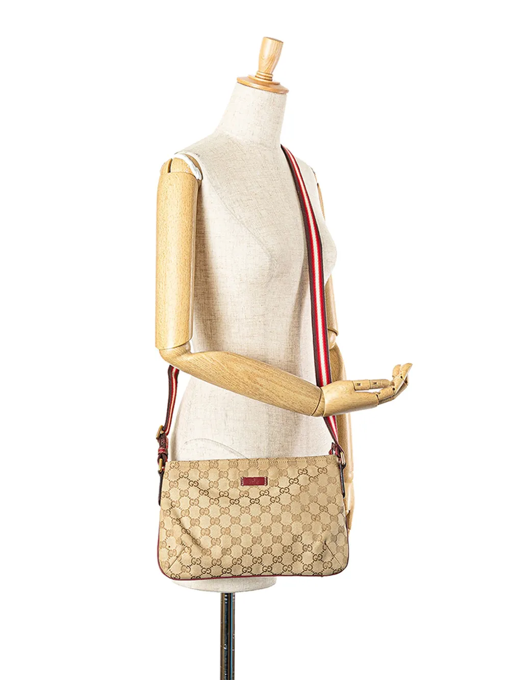Gucci Pre-Owned Borsa a tracolla in tela GG con decorazione Web 2000-2015 | Image 7