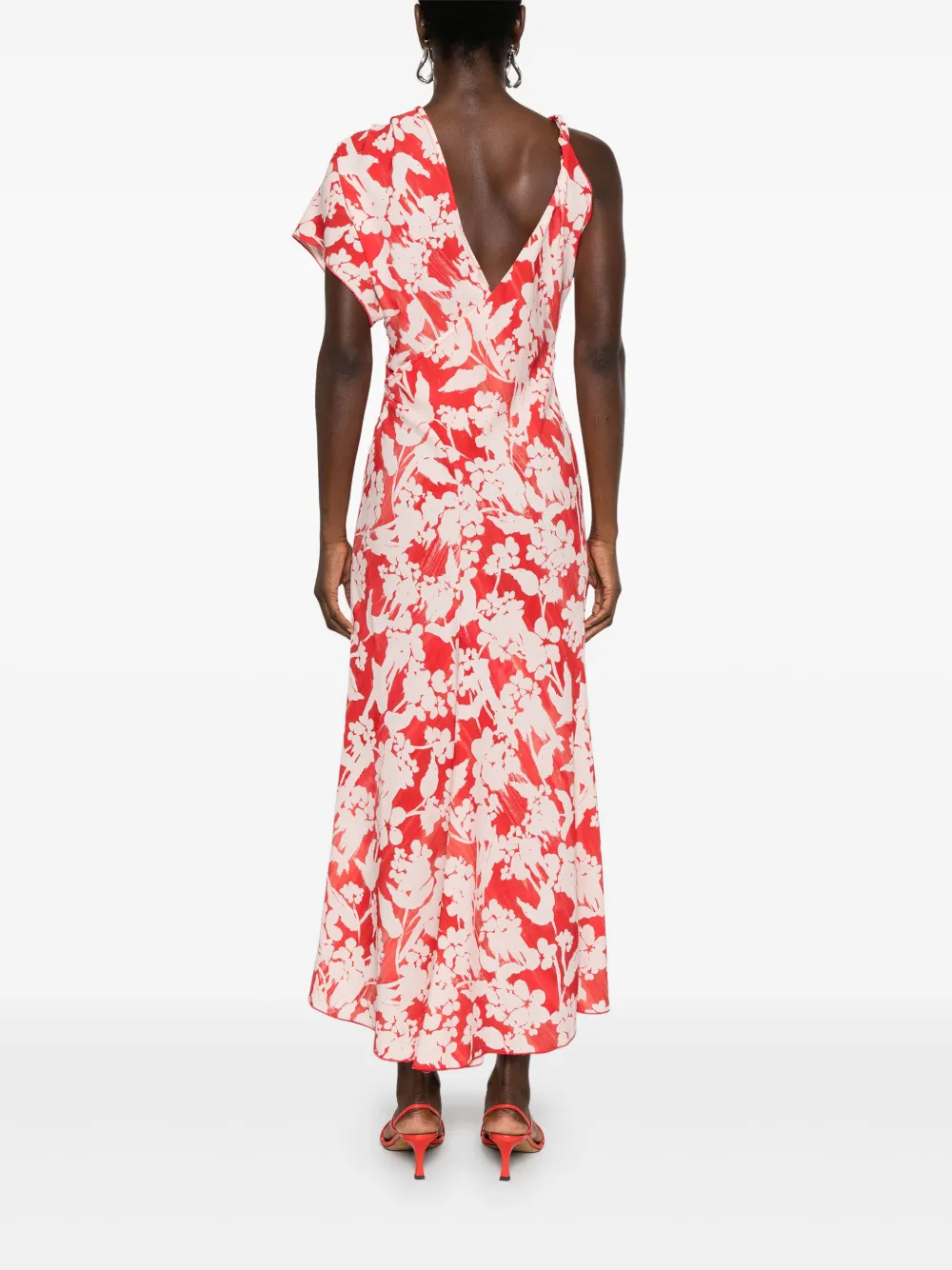 VICTORIA BECKHAM FLORAL-PRINT MAXI DRESS