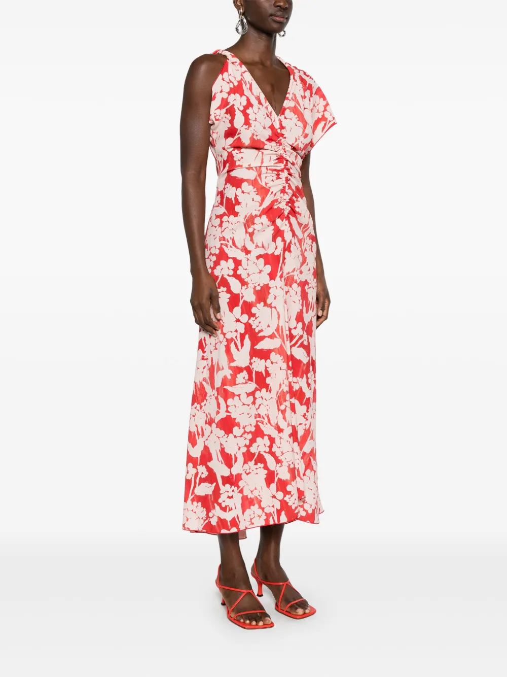 VICTORIA BECKHAM FLORAL-PRINT MAXI DRESS