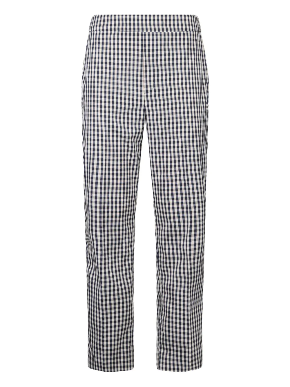 LIU JO Cropped chequered trousers Blauw