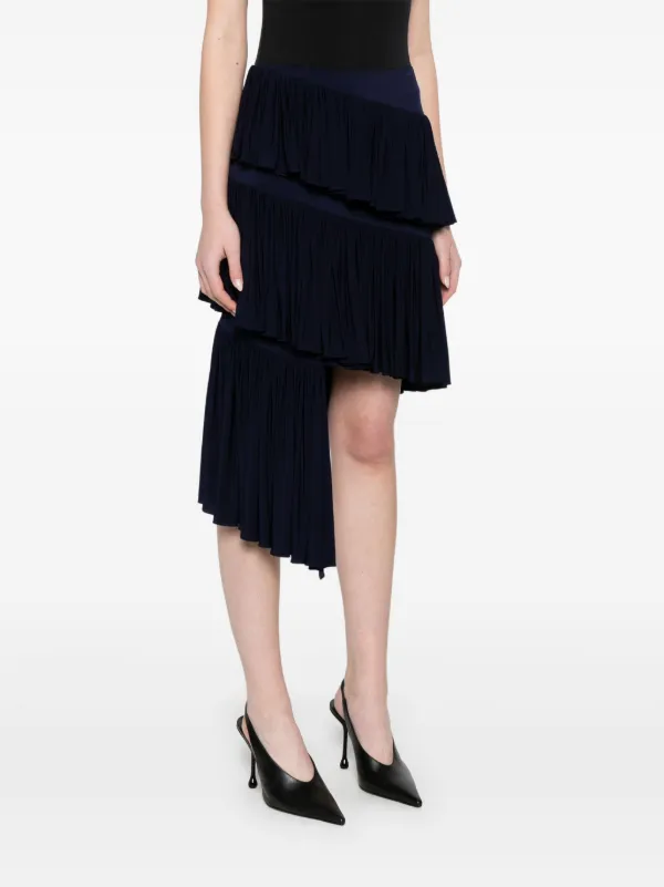 スカート Alaia Skirt ALAÏA MIDI SKIRT IN SCULPTURAL GODET KNIT |ALAÏA US