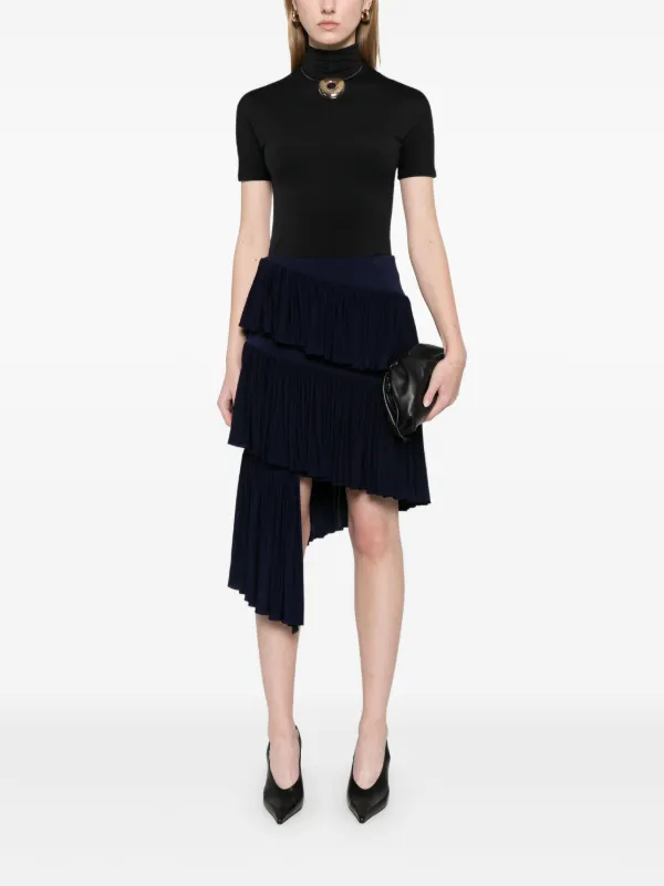 VIP【関税送料無料】希少 Alaia Asymmetric spiral skirt Alaïa Spiral Jersey Mini Skirt | Blue | FARFETCH