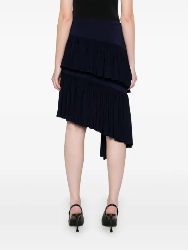 Alaïa Spiral Jersey Mini Skirt | Blue | FARFETCH