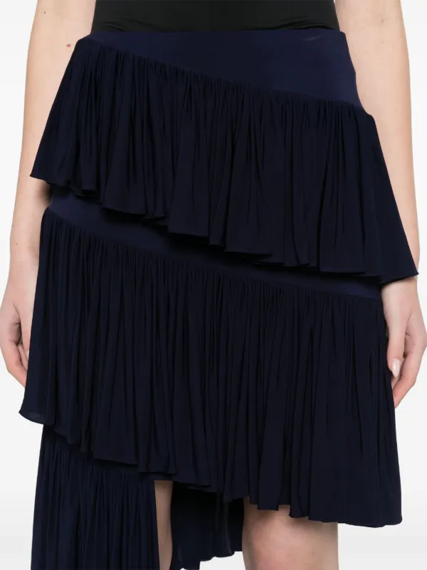 Alaïa Spiral Jersey Mini Skirt | Blue | FARFETCH