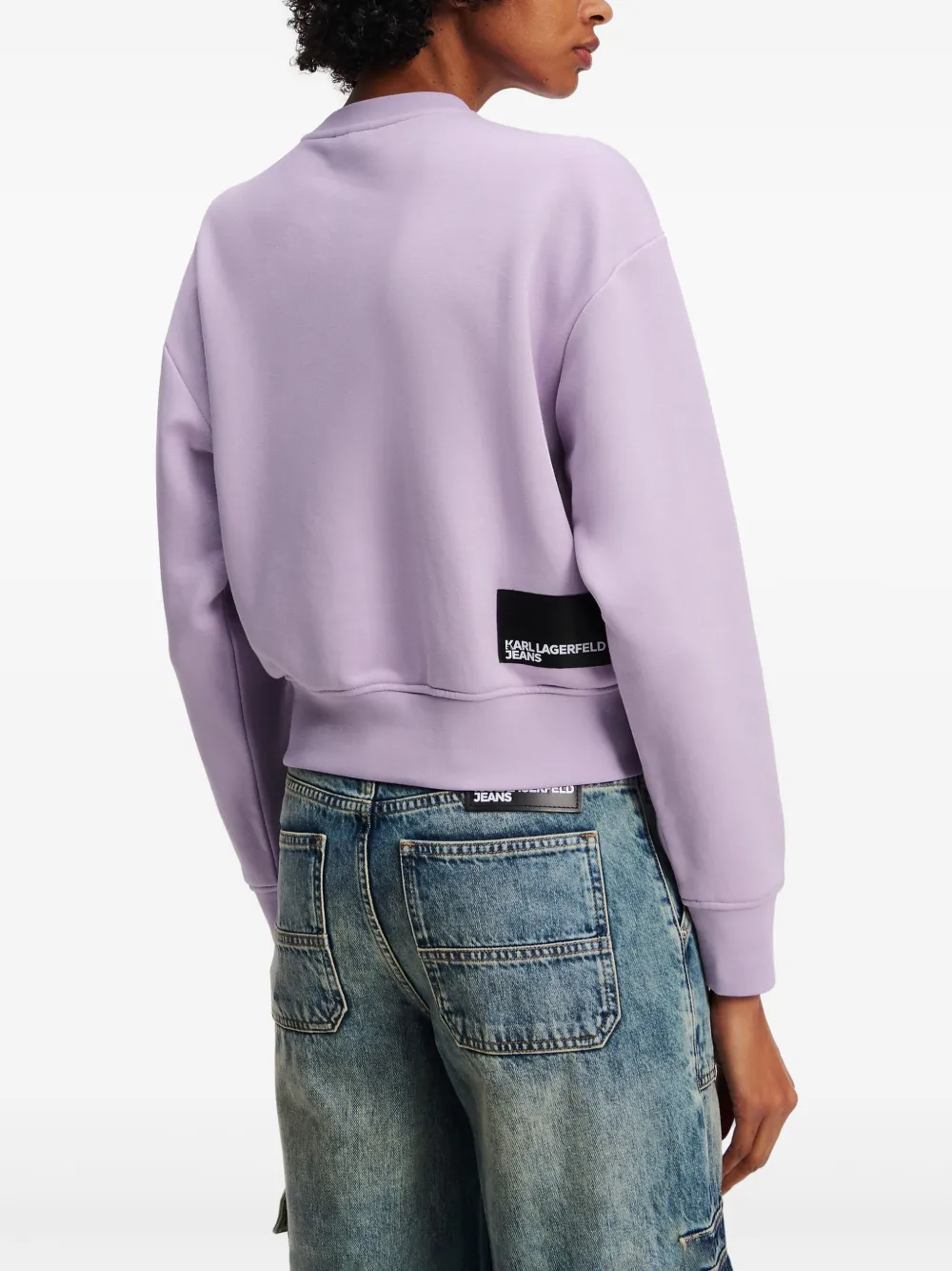 Karl Lagerfeld Jeans Sweater met logoprint Paars