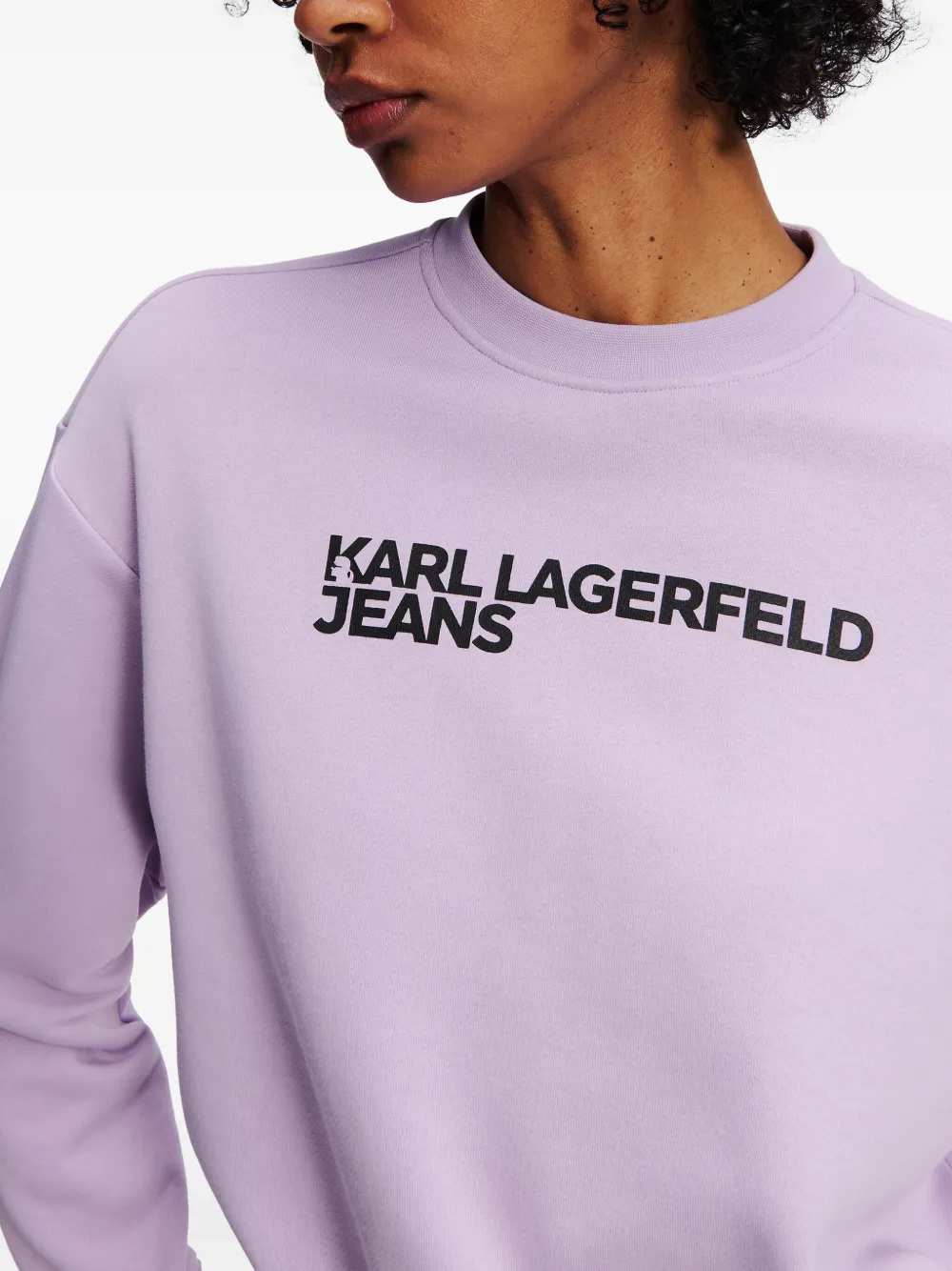 Karl Lagerfeld Jeans Sweater met logoprint Paars