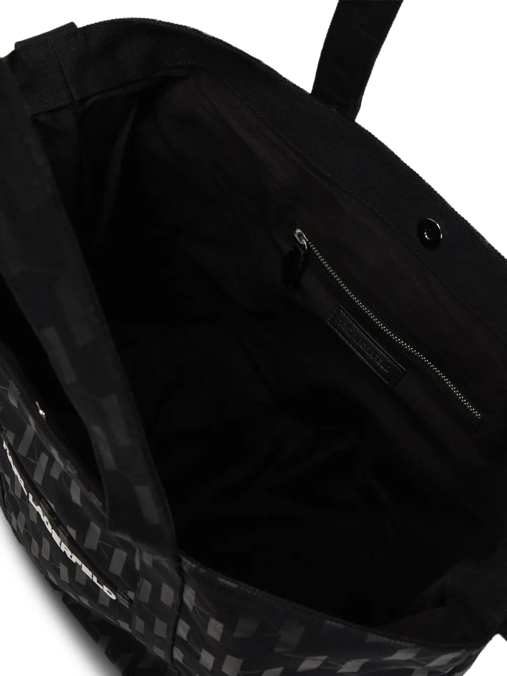 Karl Lagerfeld Extra grote K Monogram shopper Zwart