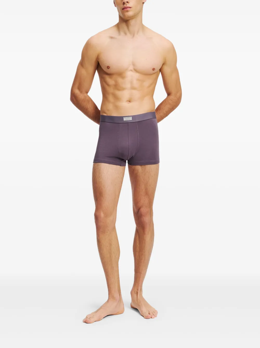Karl Lagerfeld Zeven boxershorts met logopatch Paars
