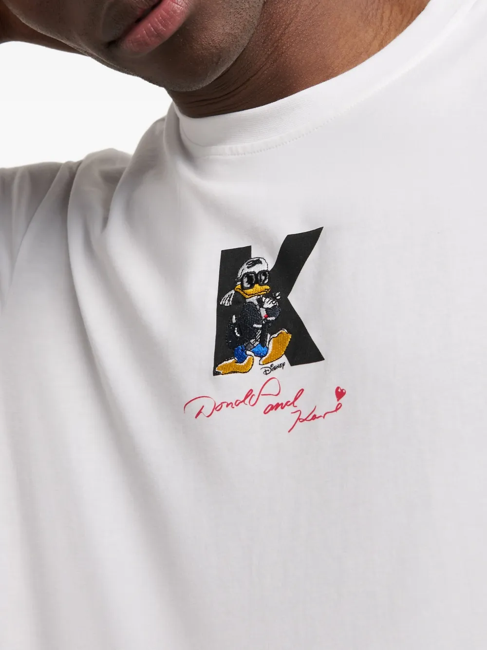 Karl Lagerfeld x Disney T-shirt van biologisch katoen Wit