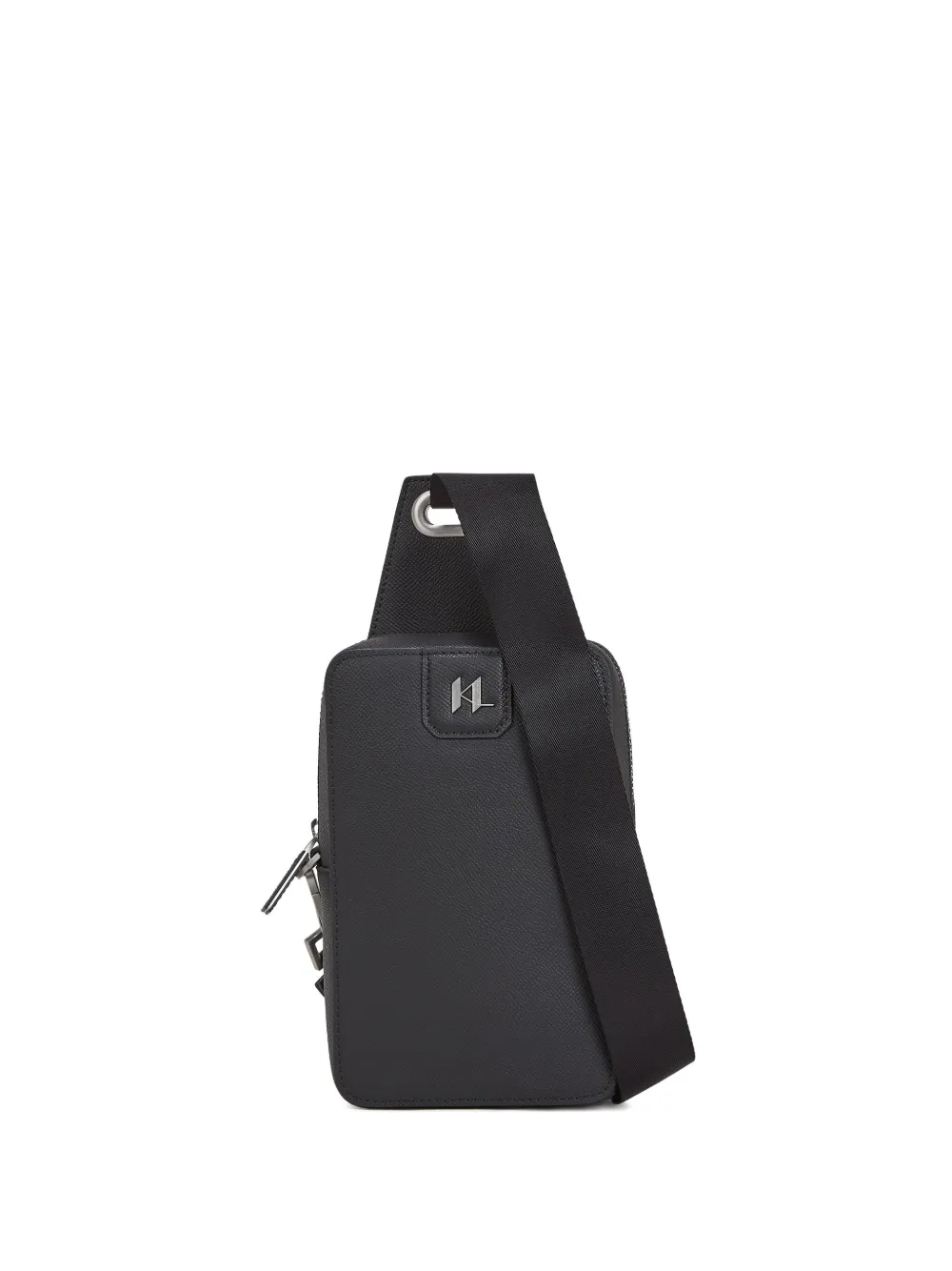 Karl Lagerfeld monogram leather messenger bag | Black | Image 1