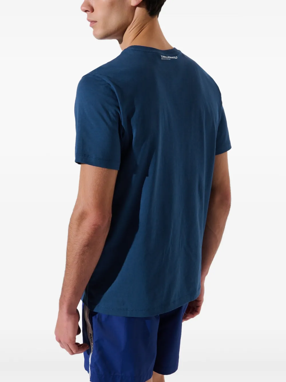Karl Lagerfeld T-shirt met logo Blauw