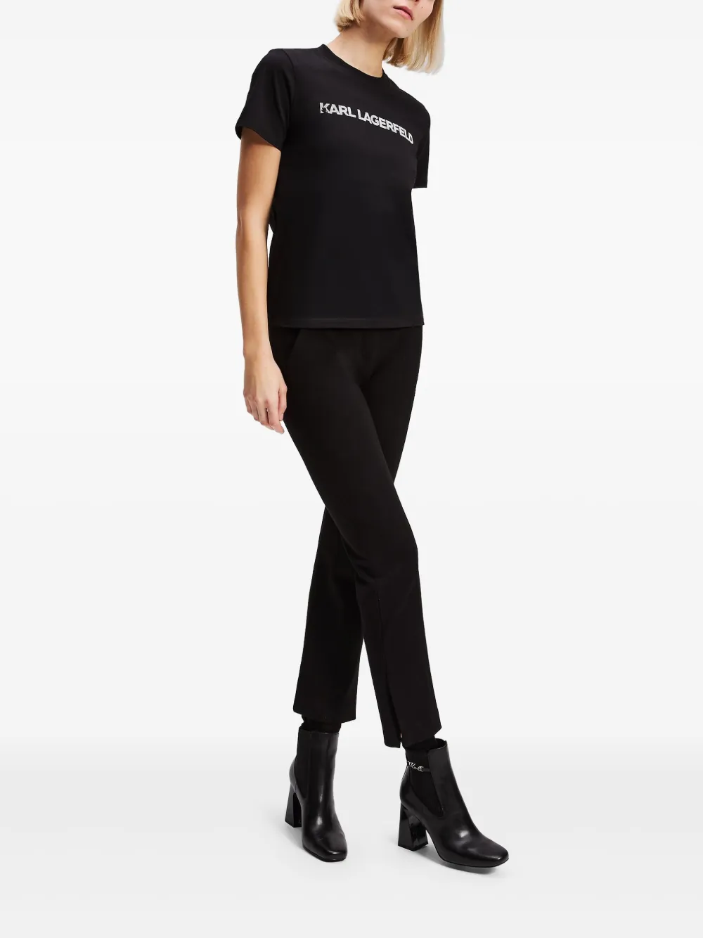 Shop Karl Lagerfeld Logo-print T-shirt