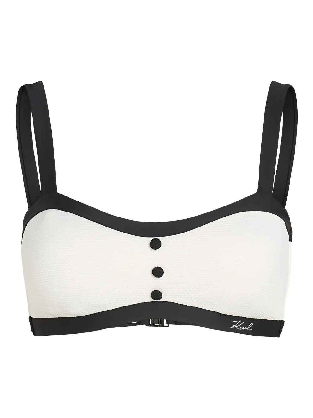 Karl Lagerfeld top de bikini estilo bandeau | blanco | Image 1