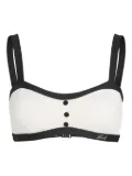 Karl Lagerfeld bandeau bikini top - White