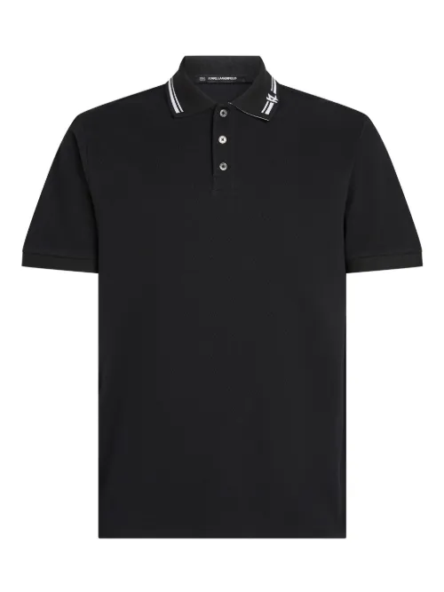 Polo à bords contrastants - Karl Lagerfeld - Modalova