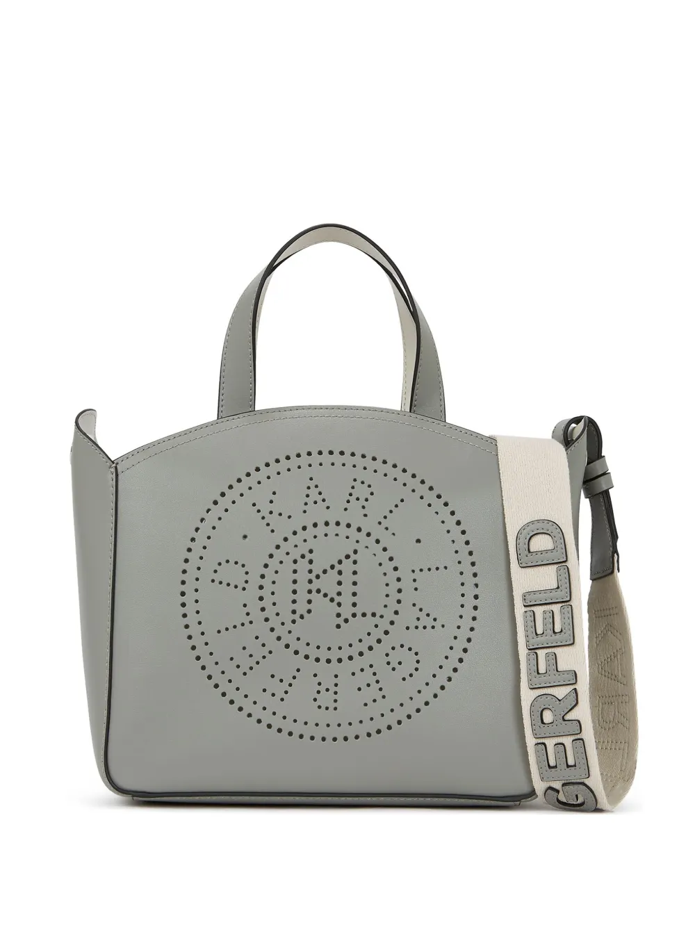 Karl Lagerfeld K Circle kleine geperforeerde shopper Grijs