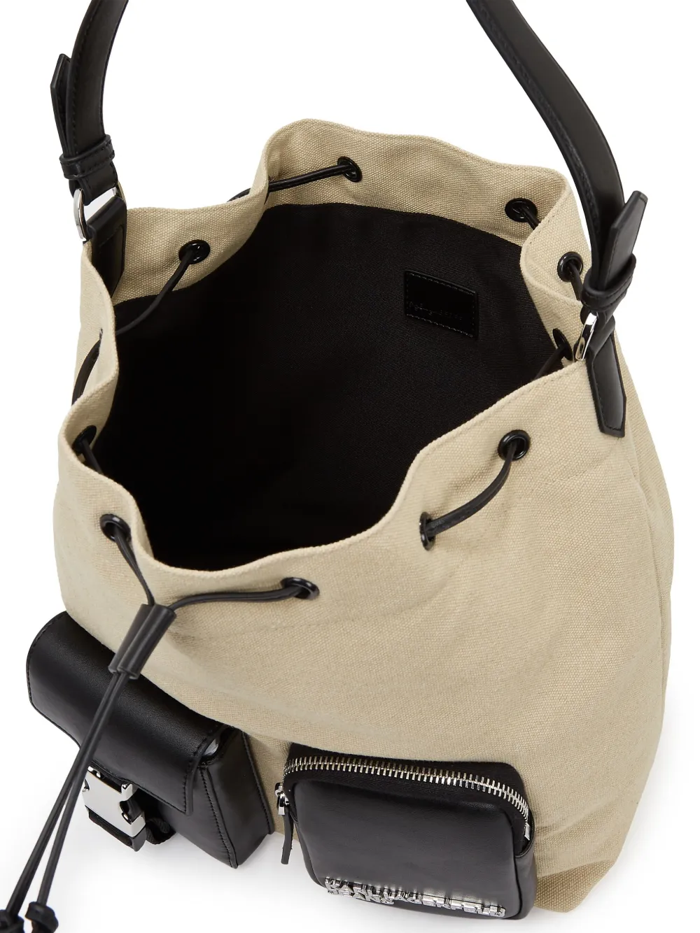 Karl Lagerfeld Jeans KLJ canvas bucket-tas Beige
