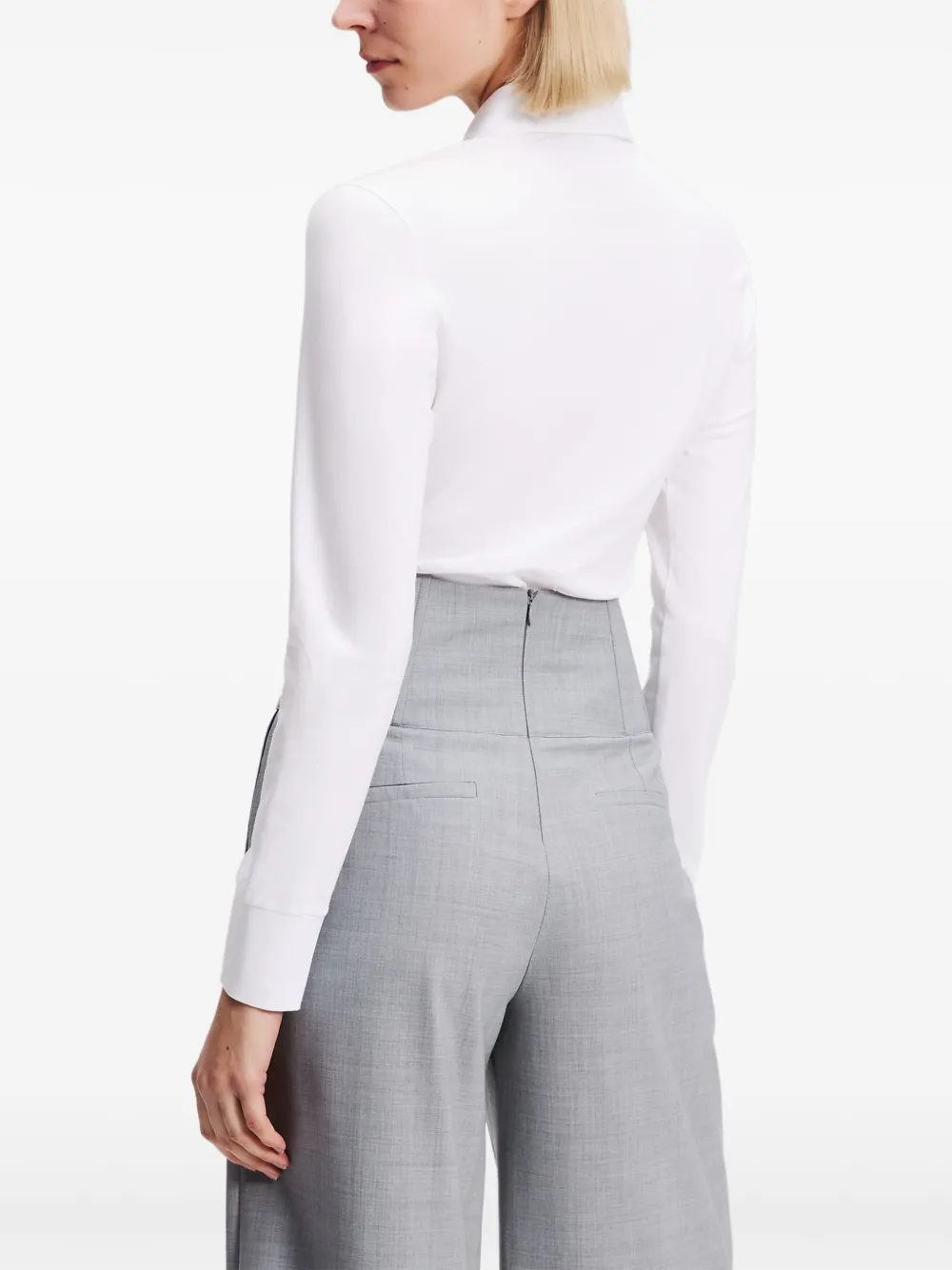 Karl Lagerfeld Blouse met logoprint Wit