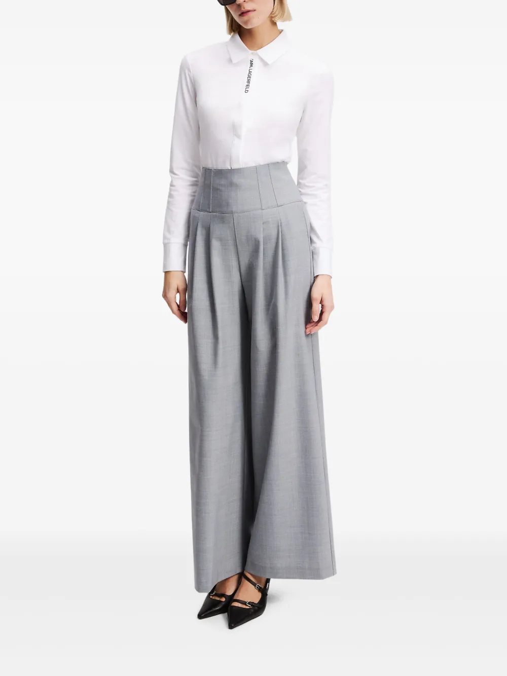 Karl Lagerfeld Blouse met logoprint - Wit