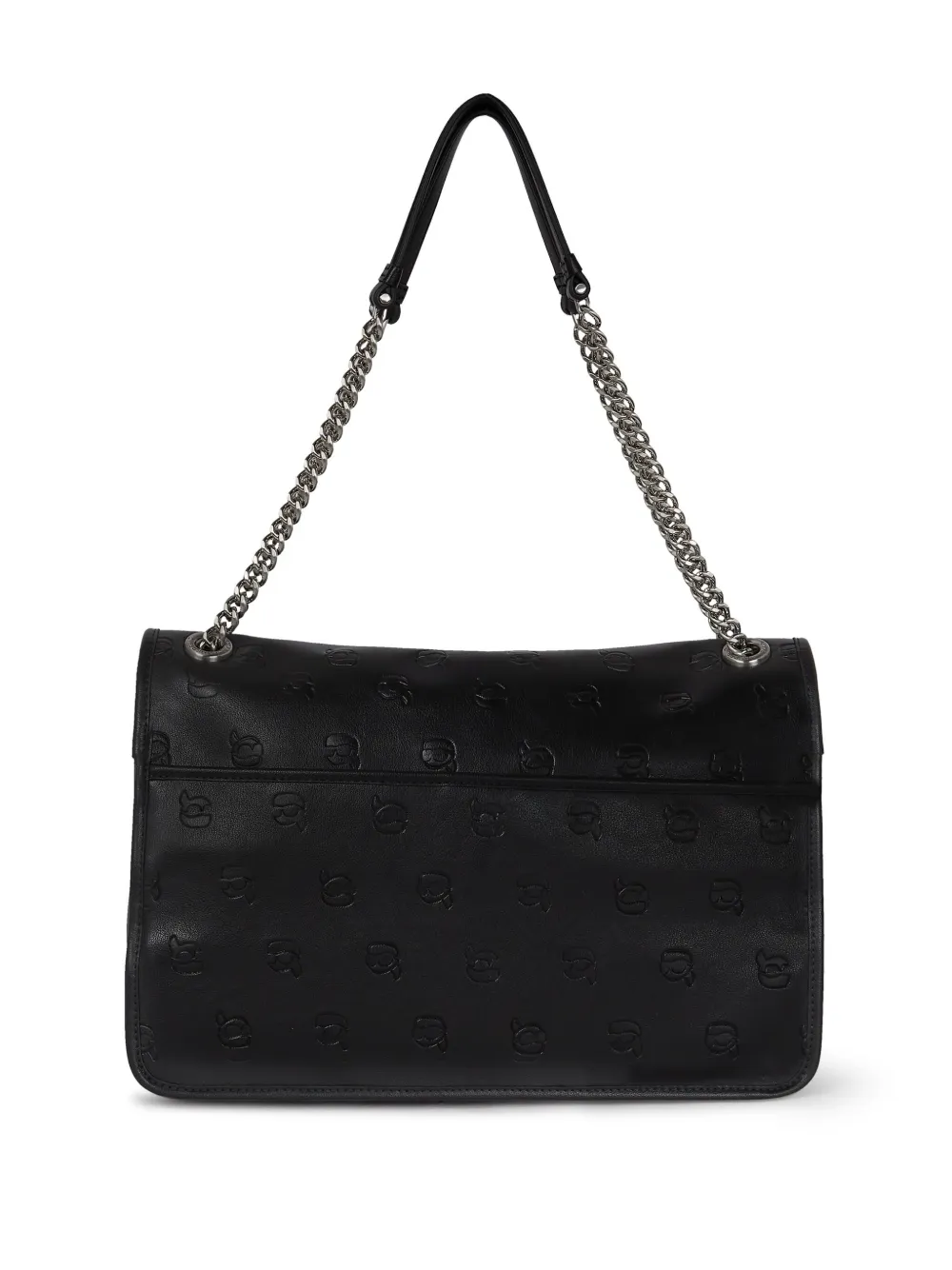 Karl Lagerfeld Grote Ikon schoudertas met monogram Zwart