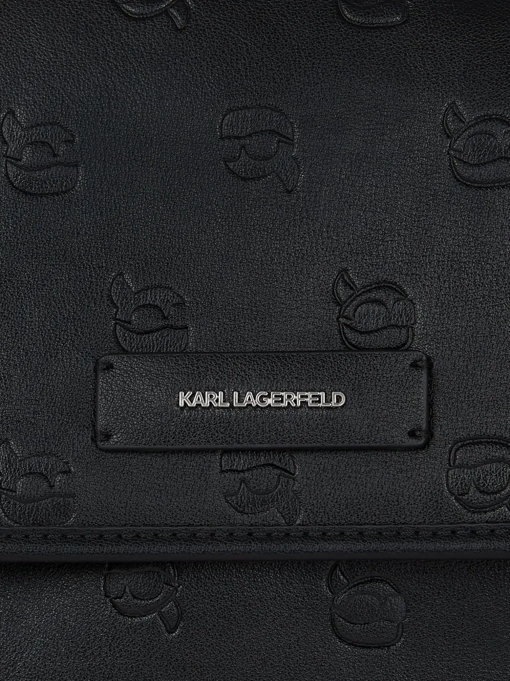 Karl Lagerfeld Grote Ikon schoudertas met monogram Zwart