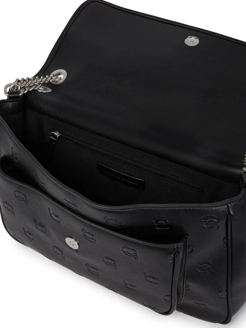 Karl Lagerfeld Grote Ikon schoudertas met monogram Zwart