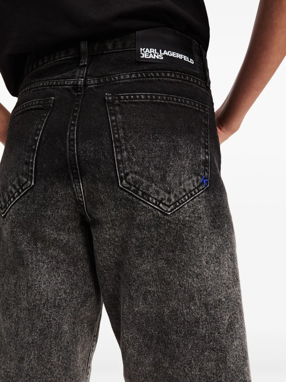 Karl Lagerfeld Jeans Ombre denim shorts Zwart