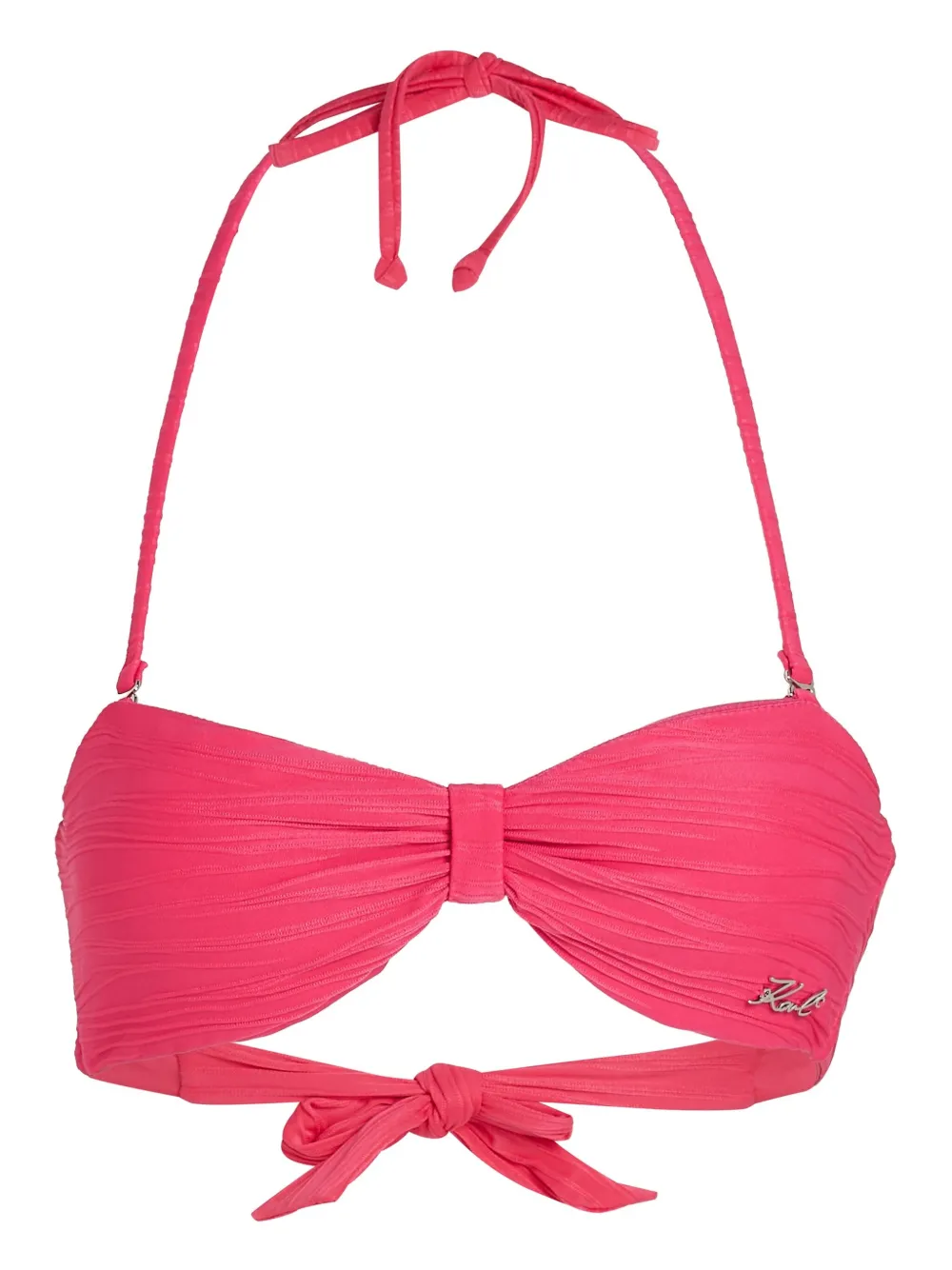 Karl Lagerfeld top de bikini estilo bandeau | rosado | Image 1