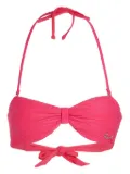 Karl Lagerfeld ribbed bandeau bikini top - Pink