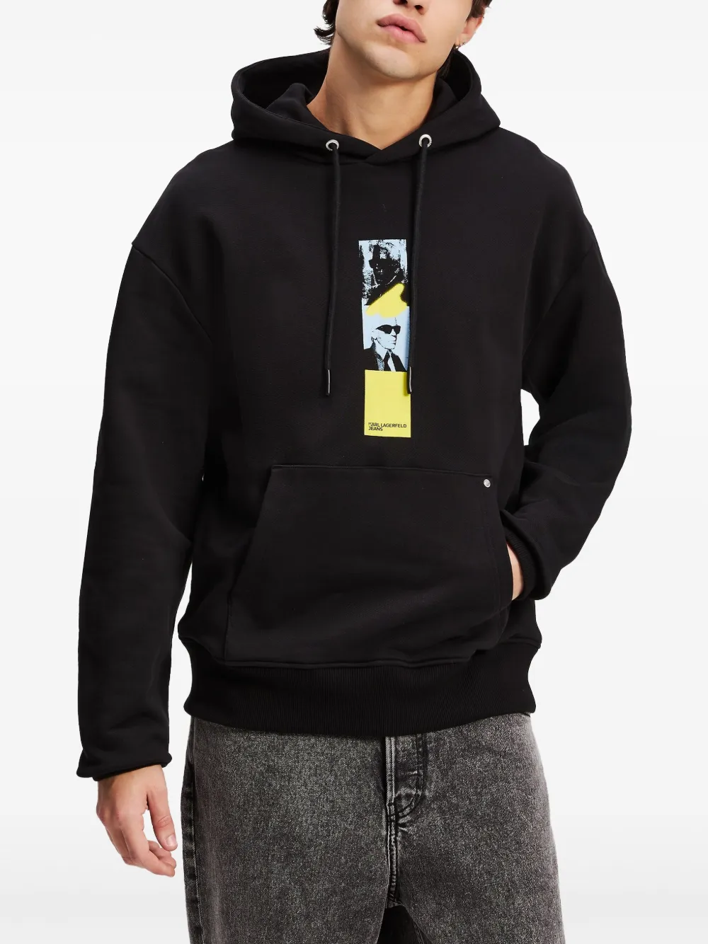 Karl Lagerfeld Jeans Repeated Karl hoodie Zwart