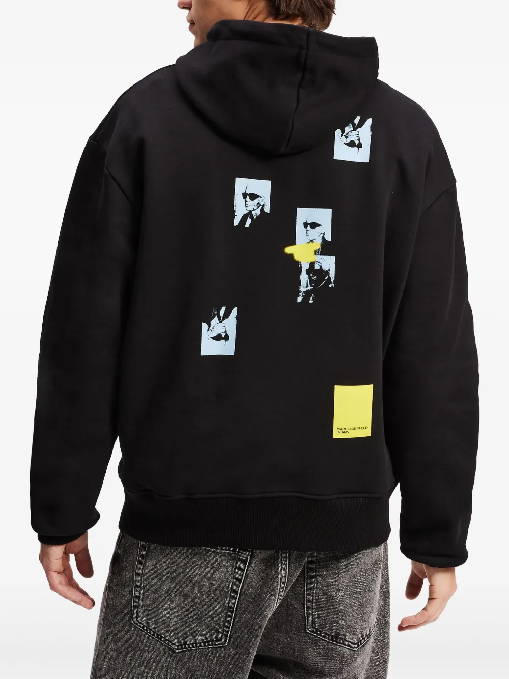 Karl Lagerfeld Jeans Repeated Karl hoodie Zwart