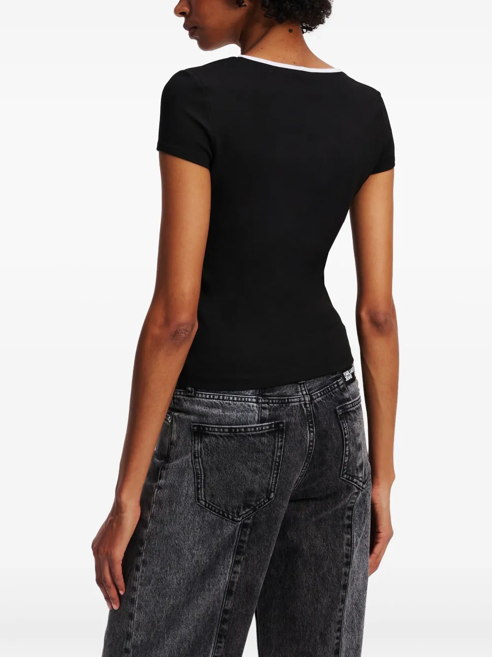 Karl Lagerfeld Jeans Milano T-shirt Zwart