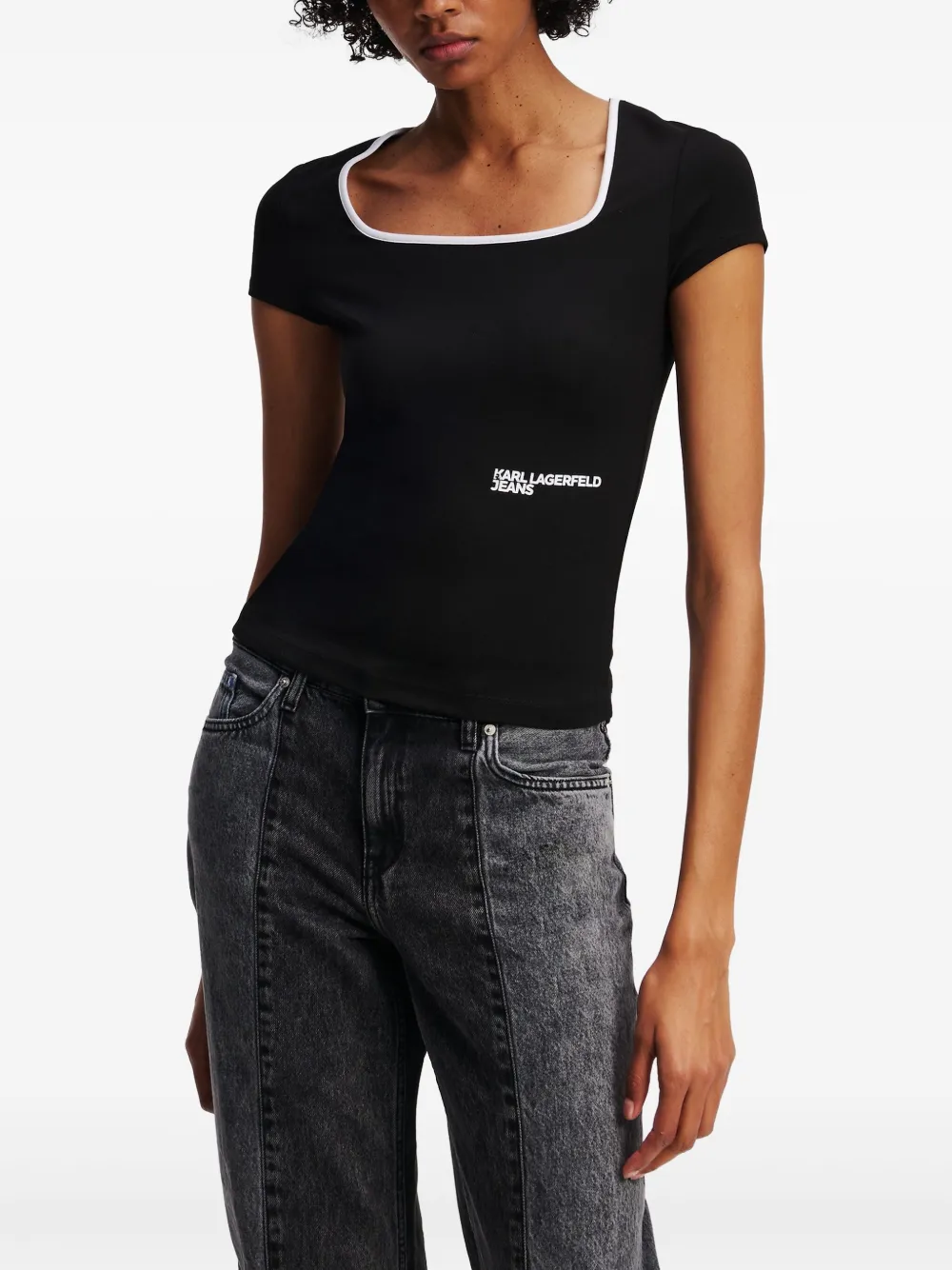 Karl Lagerfeld Jeans Milano T-shirt Zwart