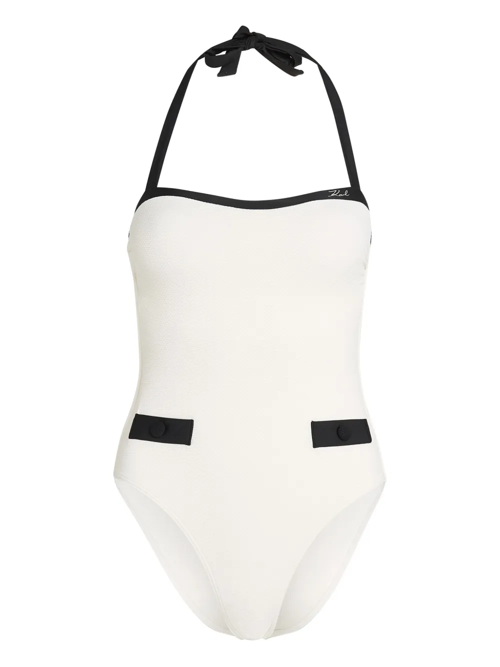 Karl Lagerfeld Signature swimsuit | White | Image 1