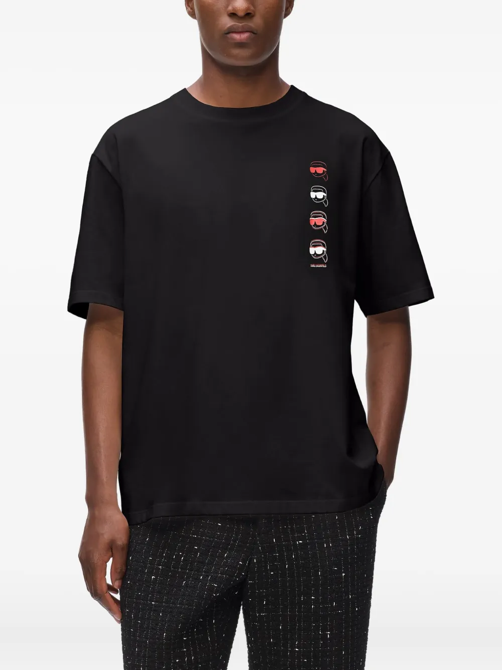 Karl Lagerfeld Ikon Fusion T-shirt Zwart