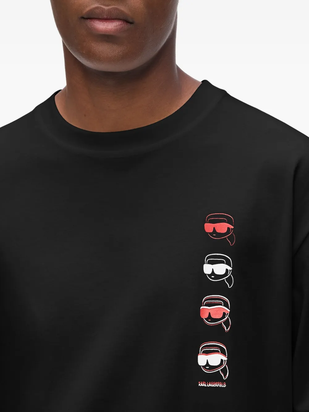 Karl Lagerfeld Ikon Fusion T-shirt Zwart