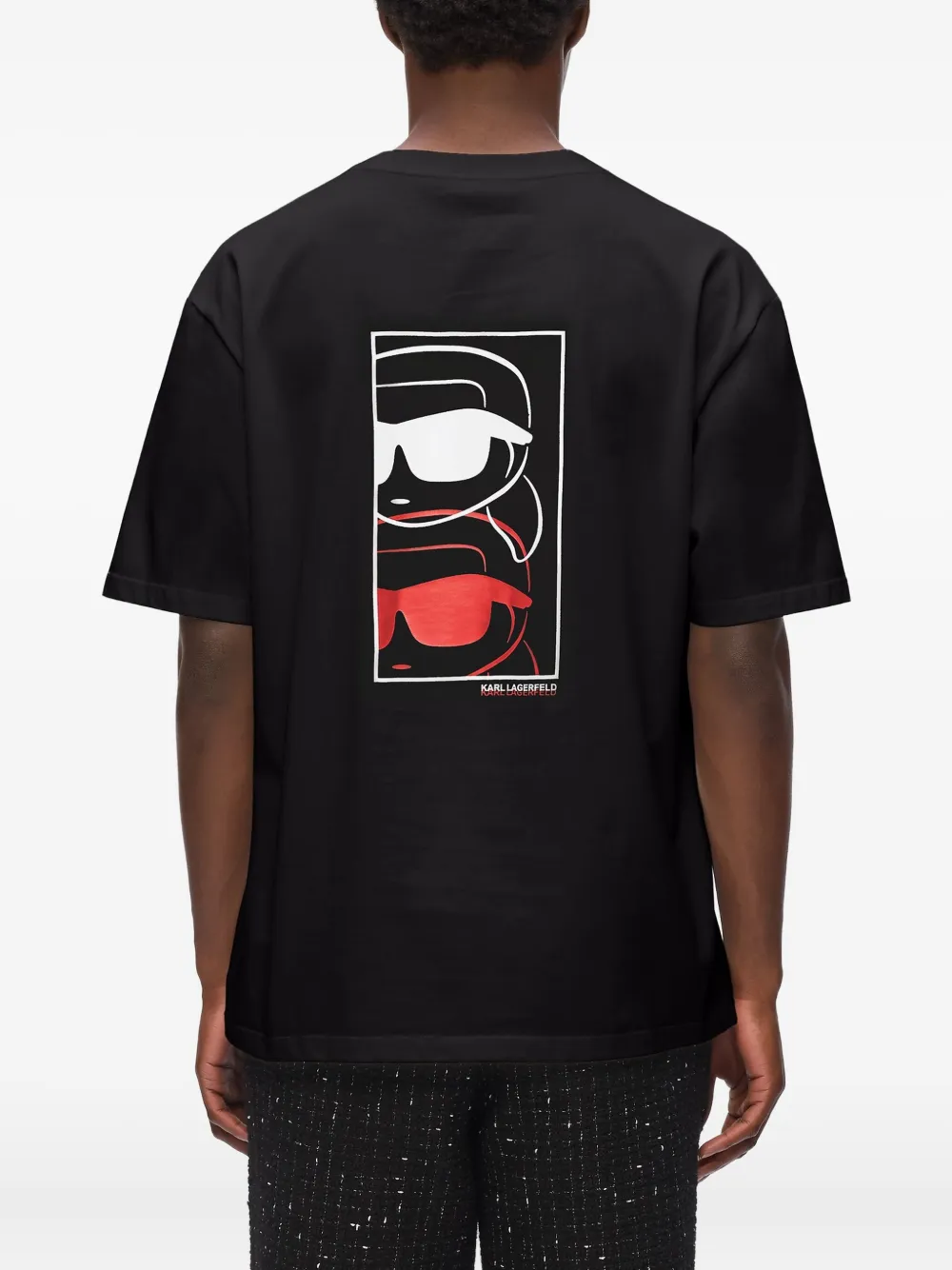 Karl Lagerfeld Ikon Fusion T-shirt Zwart