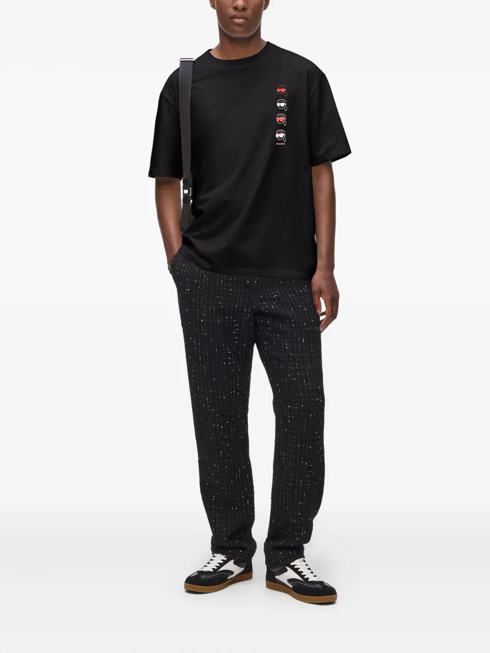 Karl Lagerfeld Ikon Fusion T-shirt Zwart