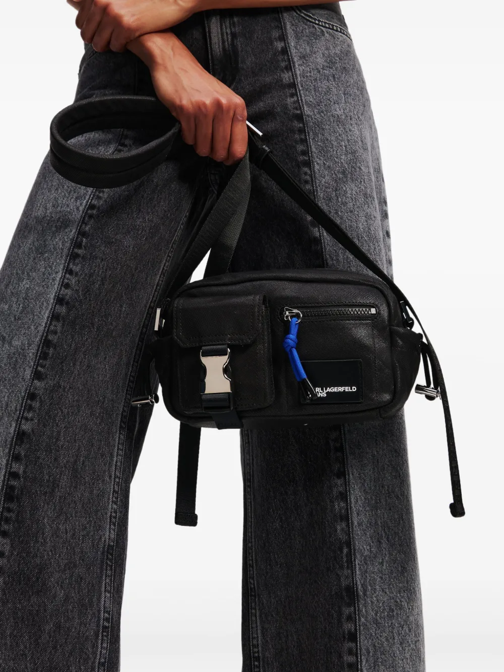 Karl Lagerfeld Jeans Crossbodytas met logoprint Zwart