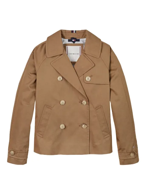 Tommy Hilfiger Junior chamarra con doble botonadura