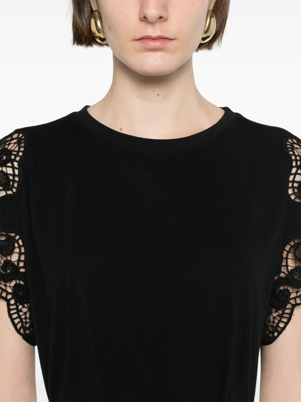 TWINSET T-shirt met borduurwerk Zwart