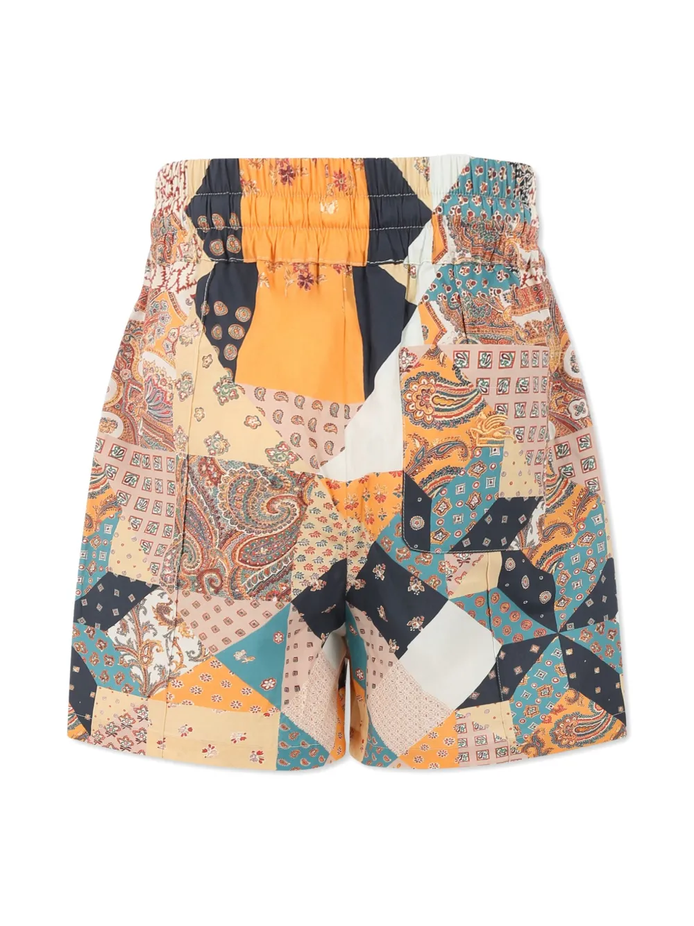 ETRO KIDS Patchwork-print shorts - Geel