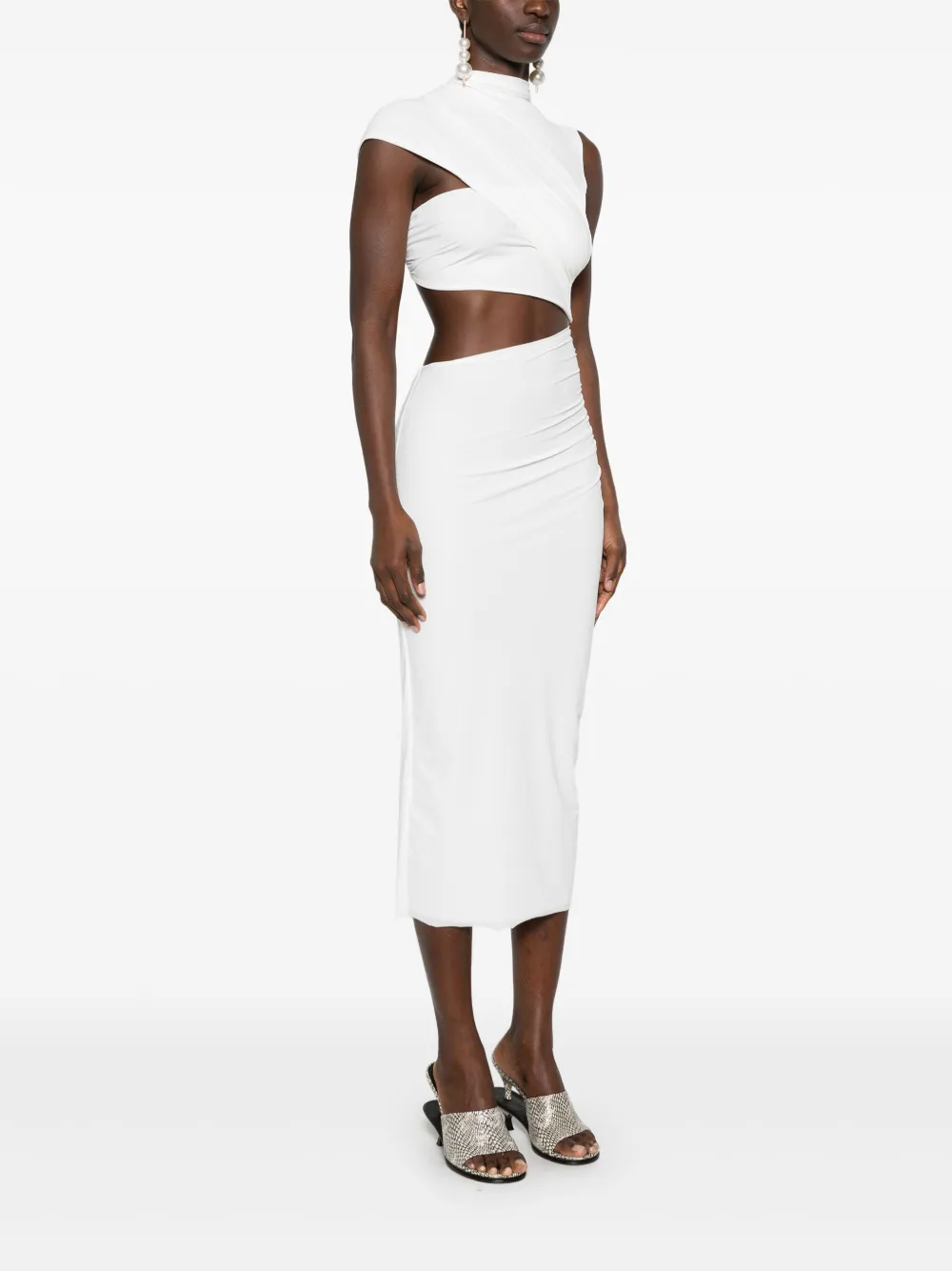 Amazuìn Musia midi-jurk Wit