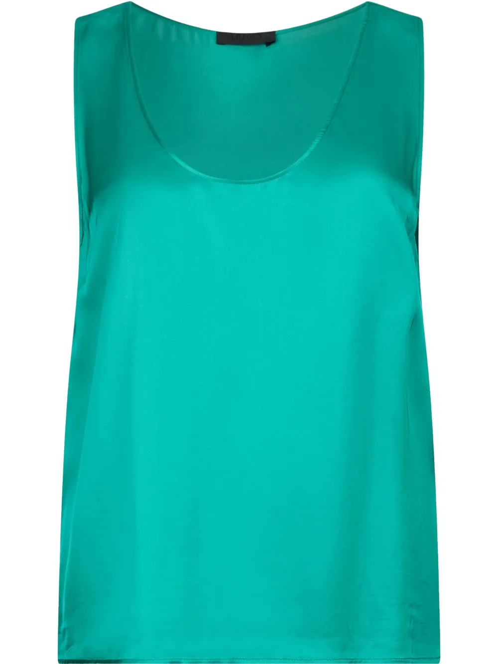 scoop-neck sleeveless top