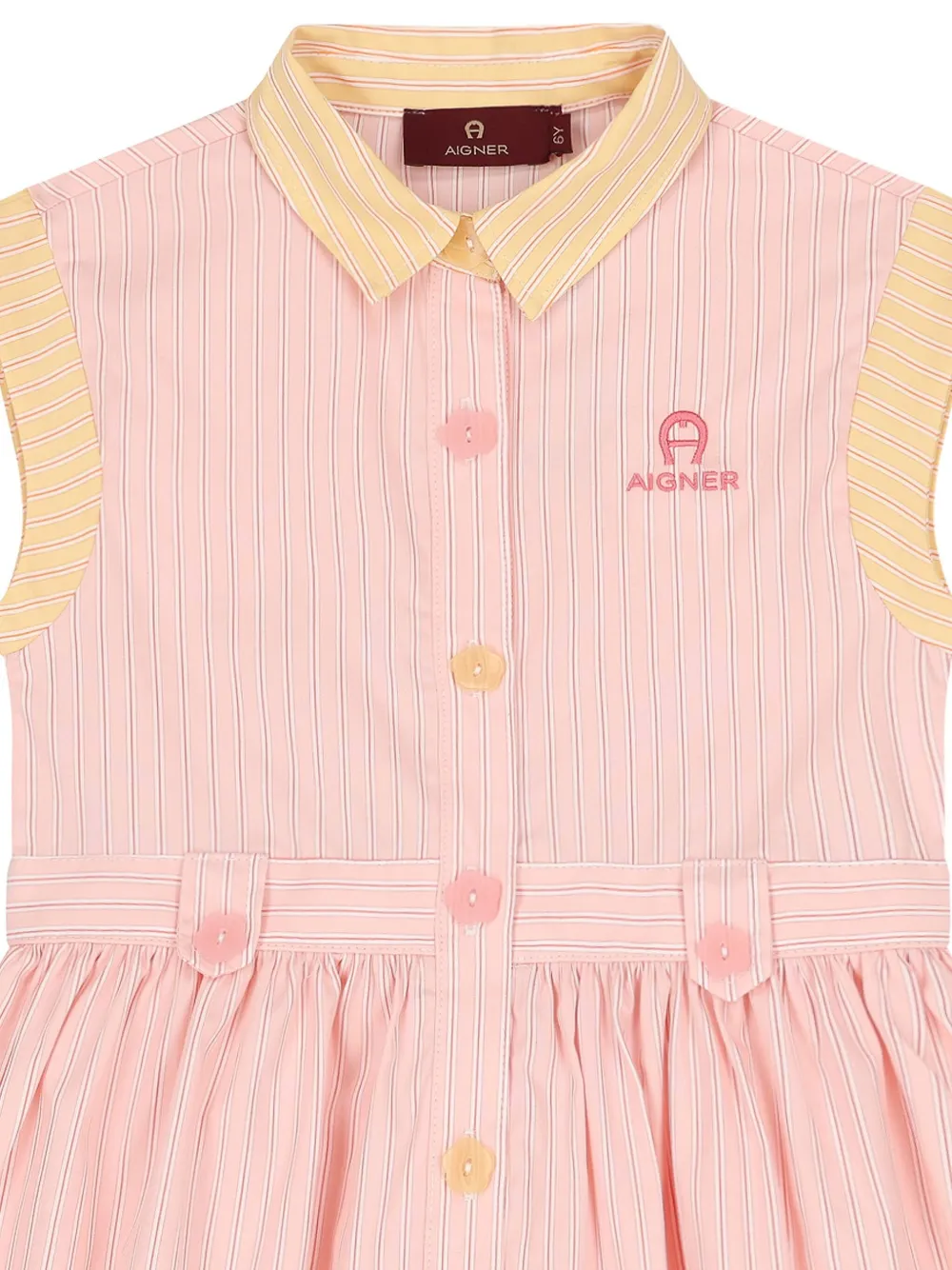 Aigner Kids Gestreepte jurk Roze