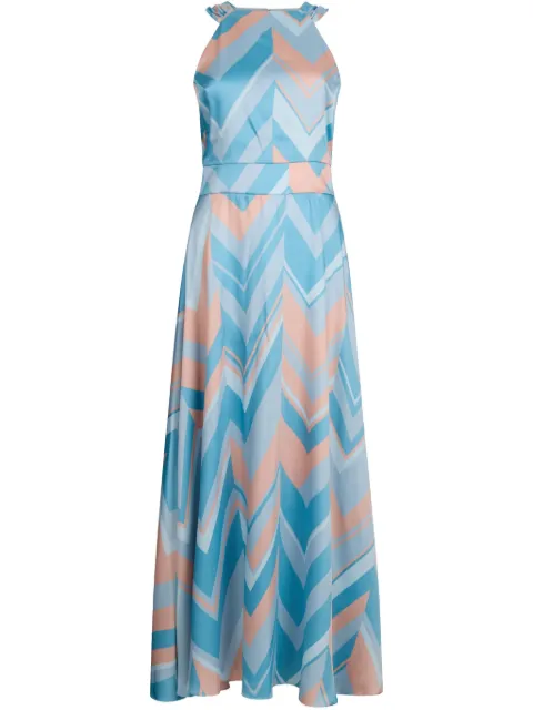 LIU JO vestido largo con motivo chevron