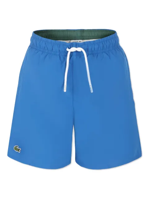 Lacoste Kids logo-appliqué swim shorts 