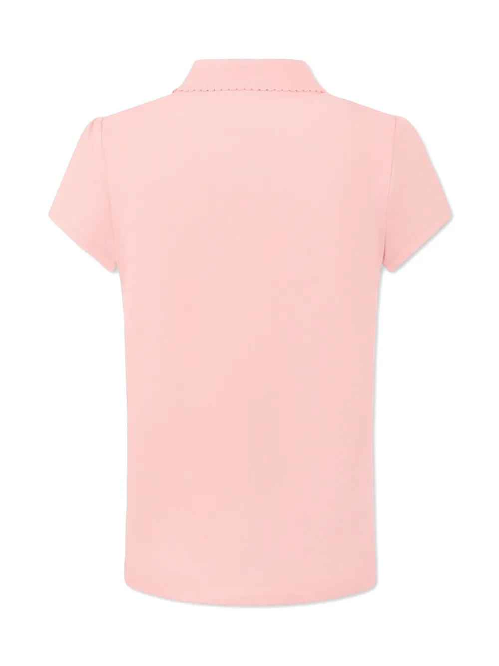 Lacoste Kids logo-patch polo shirt - Roze